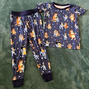 NWOT Little sleepies bluey 2 piece 12-18 months